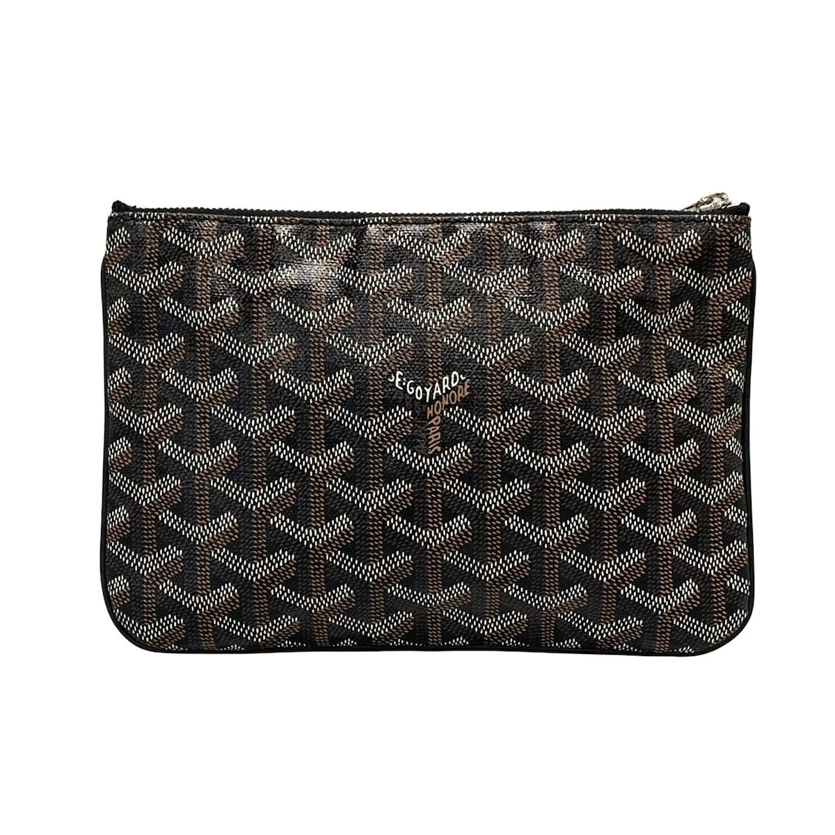 Borsa pochette originale GOYARD Senna PM in tela rivestita nera
