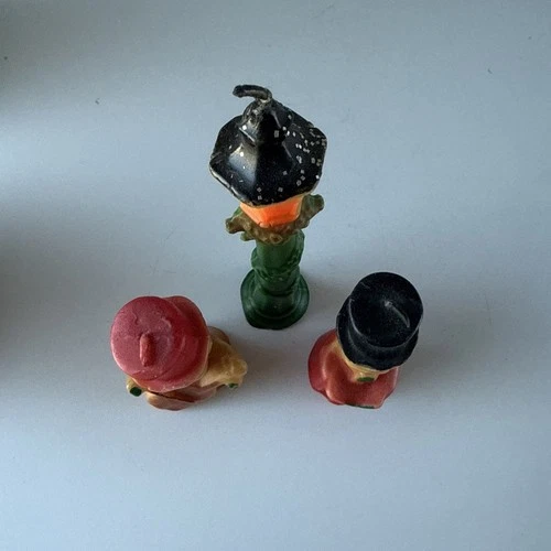 Vintage 1950s Gurley Christmas Candles Carolers Street Lamp Post Set of 3 image 8