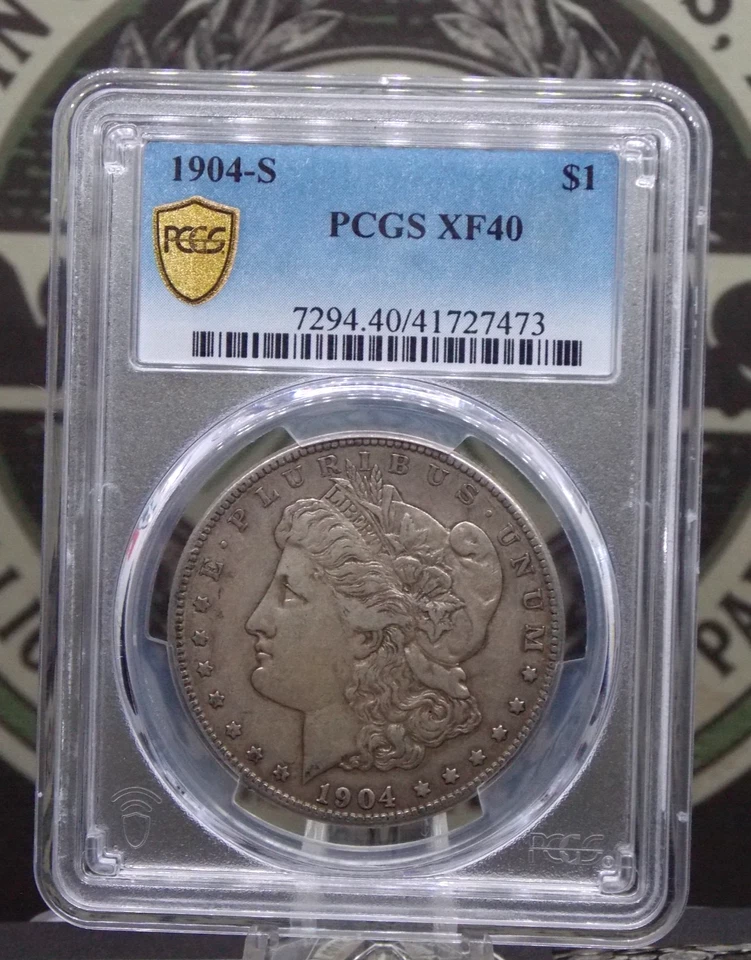 1904 "S" Morgan SILVER Dollar $1 PCGS XF40 #473 Extra Fine *KEY DATE* ECC&C, Inc - Image 3 of 4