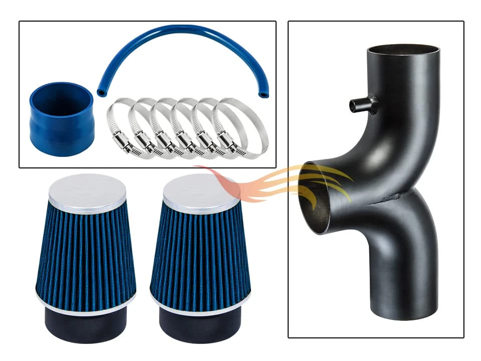 BCP RW AZUL 2001-2004 Corvette C5 5,7 L V8 Doble Ram Kit de admisión de aire + Filtro Foto 3 de 3