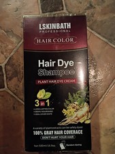 Herbal 3 in 1 Hair Dye Shampoo Linen Brown 500ml, 16.9oz 02/2027 New