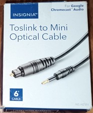 Toslink to Mini Optical Cable Insignia 6' Cable