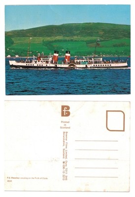 Postkarte - P.S. Waverley Raddampfer Cruising Firth of Clyde UNBESPIELT