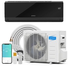 9000 BTU Ductless AC Mini Split Heat Pump Air Conditioner 19SEER 450 sq.ft Black