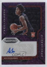 2021 Panini Prizm Draft Picks Purple Circles 14/50 Ayo Dosunmu #SS-AYO Auto 0c2