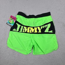 Vintage Jimmy Z Board Shorts Swim Trunks Mens 32 Spellout Neon Surf Beach 80s