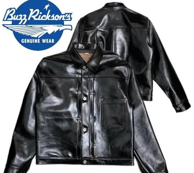 BUZZ RICKSON'S WILLIAM GIBSON COLLECTION BLACK LEATHER BLOUSE