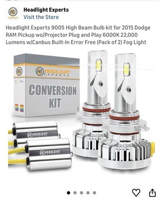 Headlight Experts BULB kit for 2022 Dodge Charger  (Pack of 2) Fog Light
