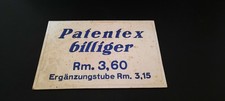 Alter Pappaufsteller Patentex billiger RM. 3,60 um 1945