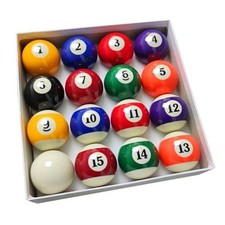 16 Resin Pool Balls Set - 2-1/4" Size & Weight - Regulation Size