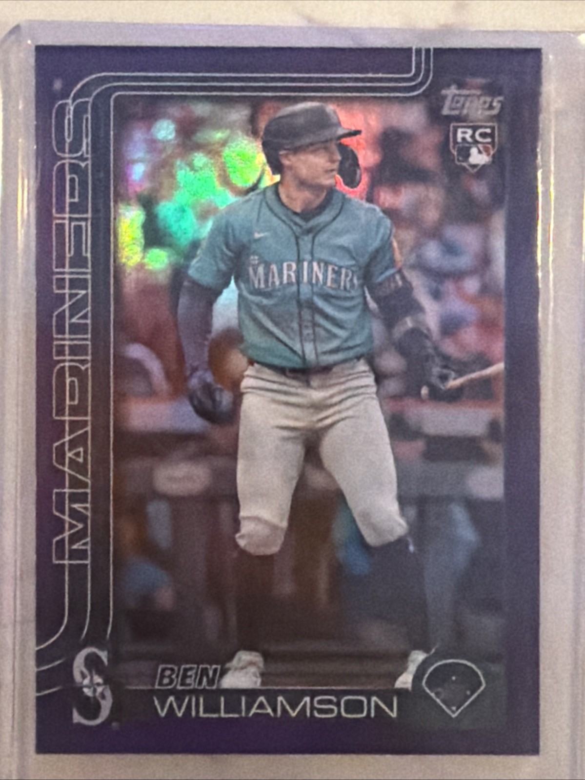 2025 Topps Update Series Ben Williamson #US130 Purple Rainbow Foil /250 (RC)
