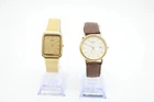 F x2 Vintage Gents Seiko Gold Tone Quartz Working Wristwatches Inc 7N22-8A00 Etc