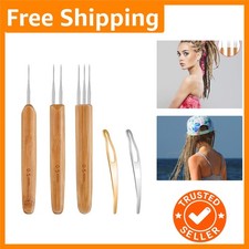 Professional Dreadlocks Crochet Hooks and Hair Locking Tools - 5 Pieces