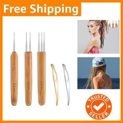 Professional Dreadlocks Crochet Hooks and Hair Locking Tools - 5 Pieces