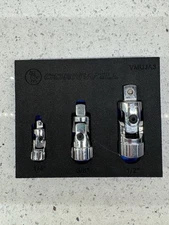 Cornwell VMUJA3 3 Pc Spring Loaded Universal Socket Adapter Set 1/4 3/8 1/2  