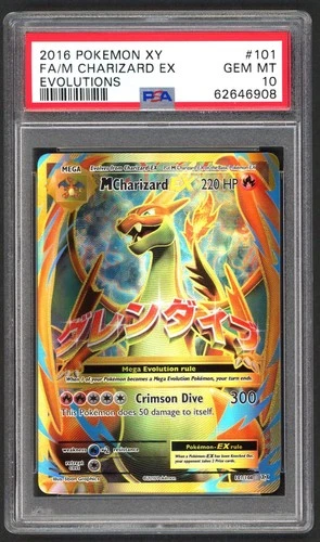 Pokemon Card - PSA 10 M Charizard EX 101/108 - XY Evolutions - GEM MT - PSA10