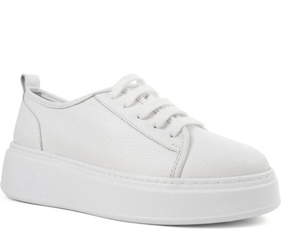 La Conte Damen Weiße Leder Sneaker Freizeit LAC6570-25114