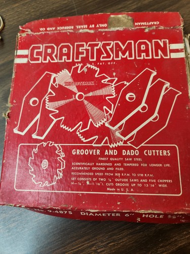 Vintage Sears Craftsman Groover Dado Cutters Blades 9-4875