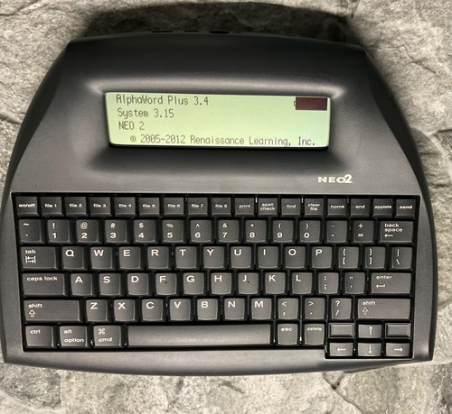 COSMETICALLY AS-IS AlphaSmart NEO2 Laptop NEW CR2032 ✅Word Processor USB Cable