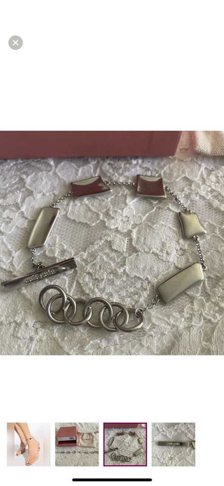 Tornozeleira Cult Gaia Malásia prata brilhante - Imagem 3 de 4