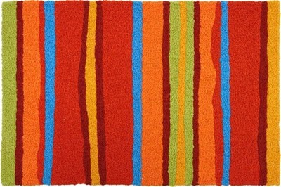 Jellybean Fiesta Stripes Accent Rug 20x30 Washable Indoor Outdoor