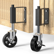 Heavy Duty Gate Wheels for Fences, Yards, Farms, Gate Casters with Spring Loaded