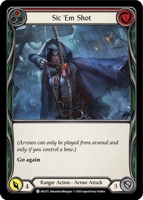LP FAB Sic 'Em Shot (Red) - Unlimited Edition Lightly Played Arcane Rising Flesh