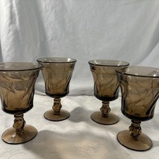 Fostoria Jamestown Brown Swirl Water Goblets ...