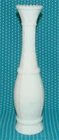 Vtg White Milk Glass Bud Vase 10 ½” Bead & Stitch Pattern Opaque #19