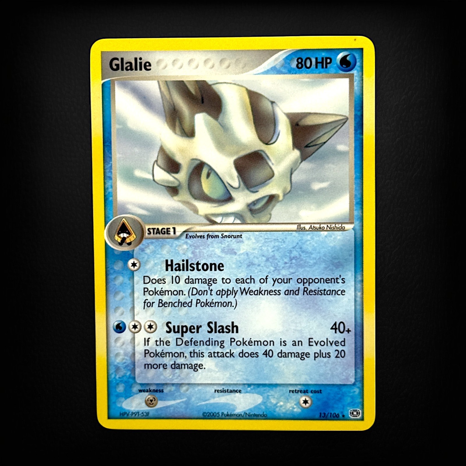 Pokemon Card - Emerald 13/106 - GLALIE (rare) - NM