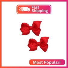 Koolgil Baby Girl's 2Pcs Cute 3 Inch Pure Color Bow-knot Hair Clip for Photograp