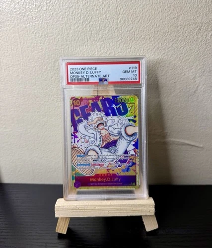 Namco One Piece CCG 2023 EN Monkey D. Luffy OP05-119 Alt Art Foil PSA 10