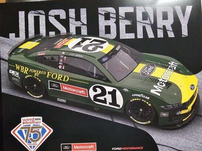 2025 Josh Berry #21 Wood Brothers Motorcraft Ford Darlington