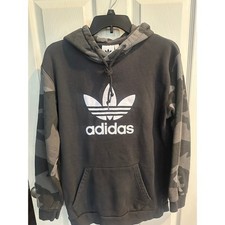 Adidas Trefoil Camo Sleeve Pullover Hoodie Sweatshirt
