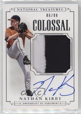 2015 National Treasures College Colossal Signatures 86/99 Nathan Kirby Auto 11oq
