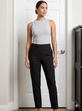 NWT Banana Republic Size 6 Black Hayden High Rise Tapered Trouser Dress Pants S