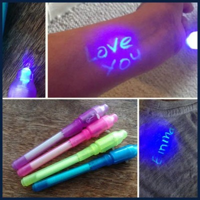 Luminous Light Pen Magic Purple 2 In 1 UV Black Light Combo Drawing Invisible
