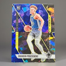 Brandin Podziemski Rookie Card Blue Ice Fade To Black 2023-24 Panini Phoenix #7. rookie card picture