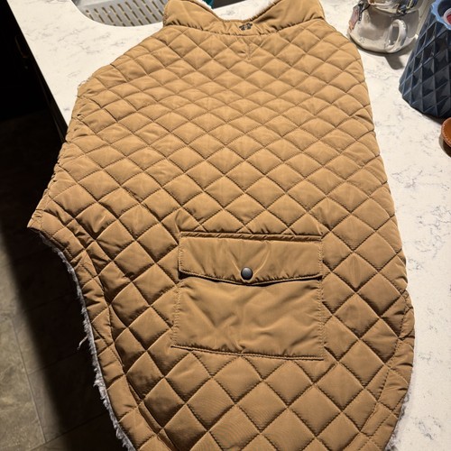 Free Country Fleece Quilted Fleece Winter Dog Coat Size XL Tan