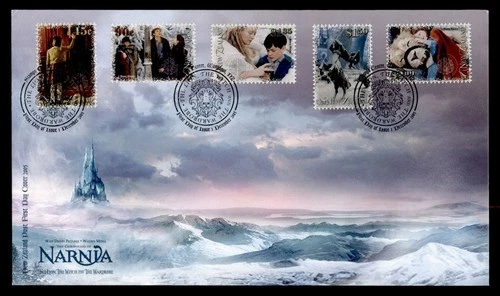 DR WHO 2005 NEW ZEALAND FDC NARNIA DISNEY COMBO $2 M79689