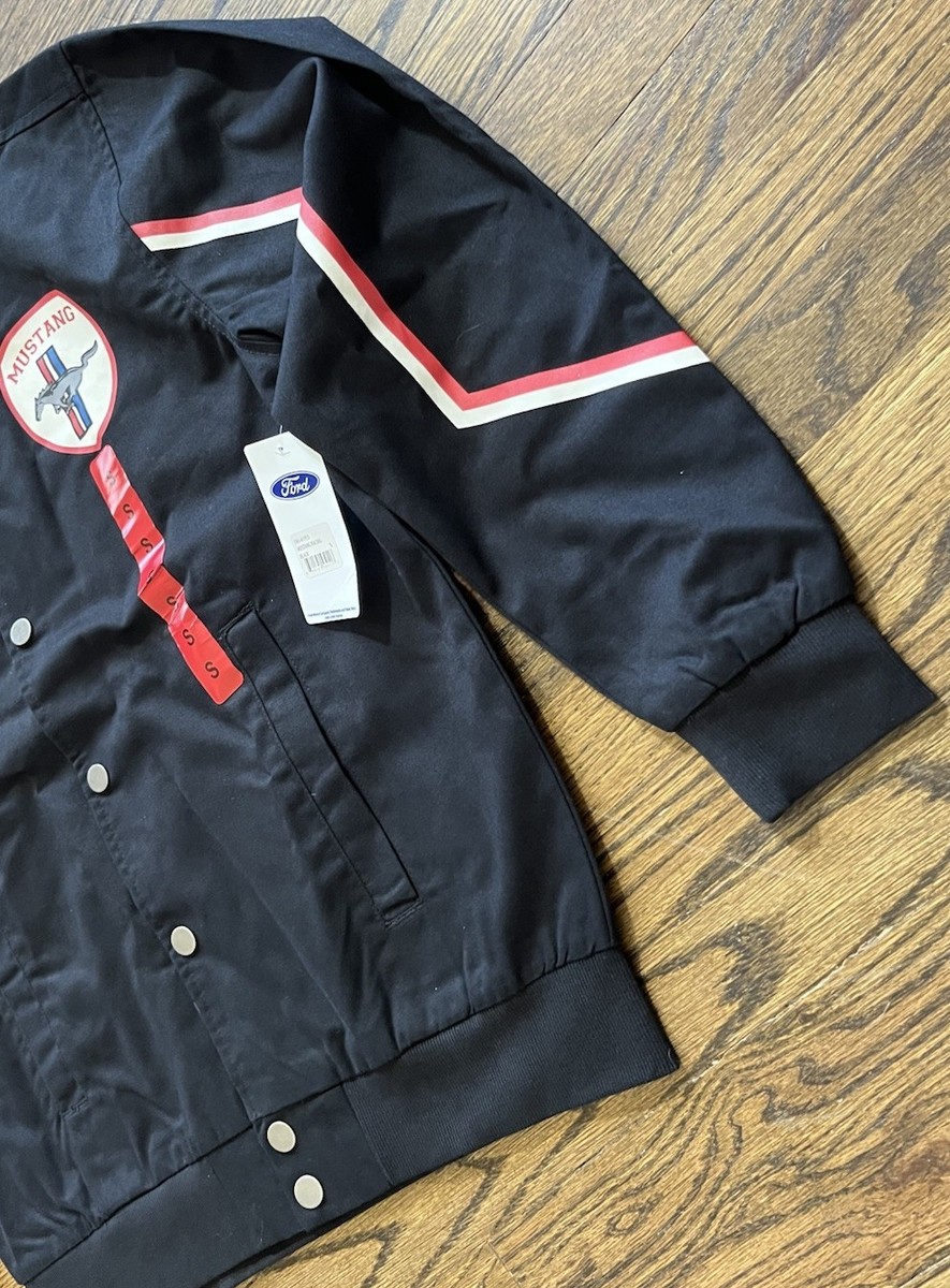 Ford Mustang Road Trip Snap Button Bomber Racing Canvas Jacket