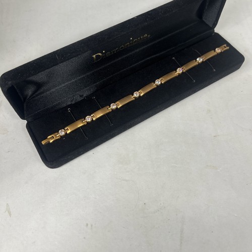 Diamonique x Lisa Mason Watch Companion Bracelet, Stainless Steel Copper Toned - Picture 2 of 7