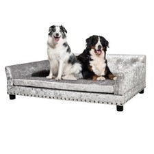 XXL Luxury Dog Bed Sofa Upholstered Pet Velvet Couch Bed Cushion for Large Dogs