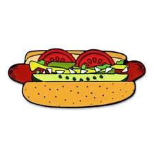 PinMart's Hot Dog Chicago Style Food Cool Enamel Lapel Pin