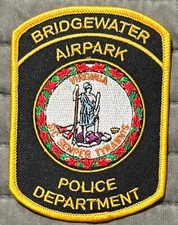 Rare Bridgewater Virginia Airpark Airport Police Patch