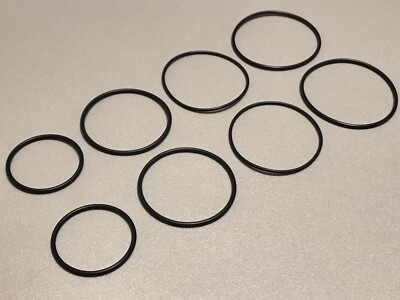 8 Riemen für die gängigsten CD Player, Sortiment, Belt Kit 24, 32, 38x1,5 35x1,2