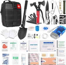 Emergency Survival Kit Bag First Aid Bug out Military Prepper Kit 200Pcs Bag