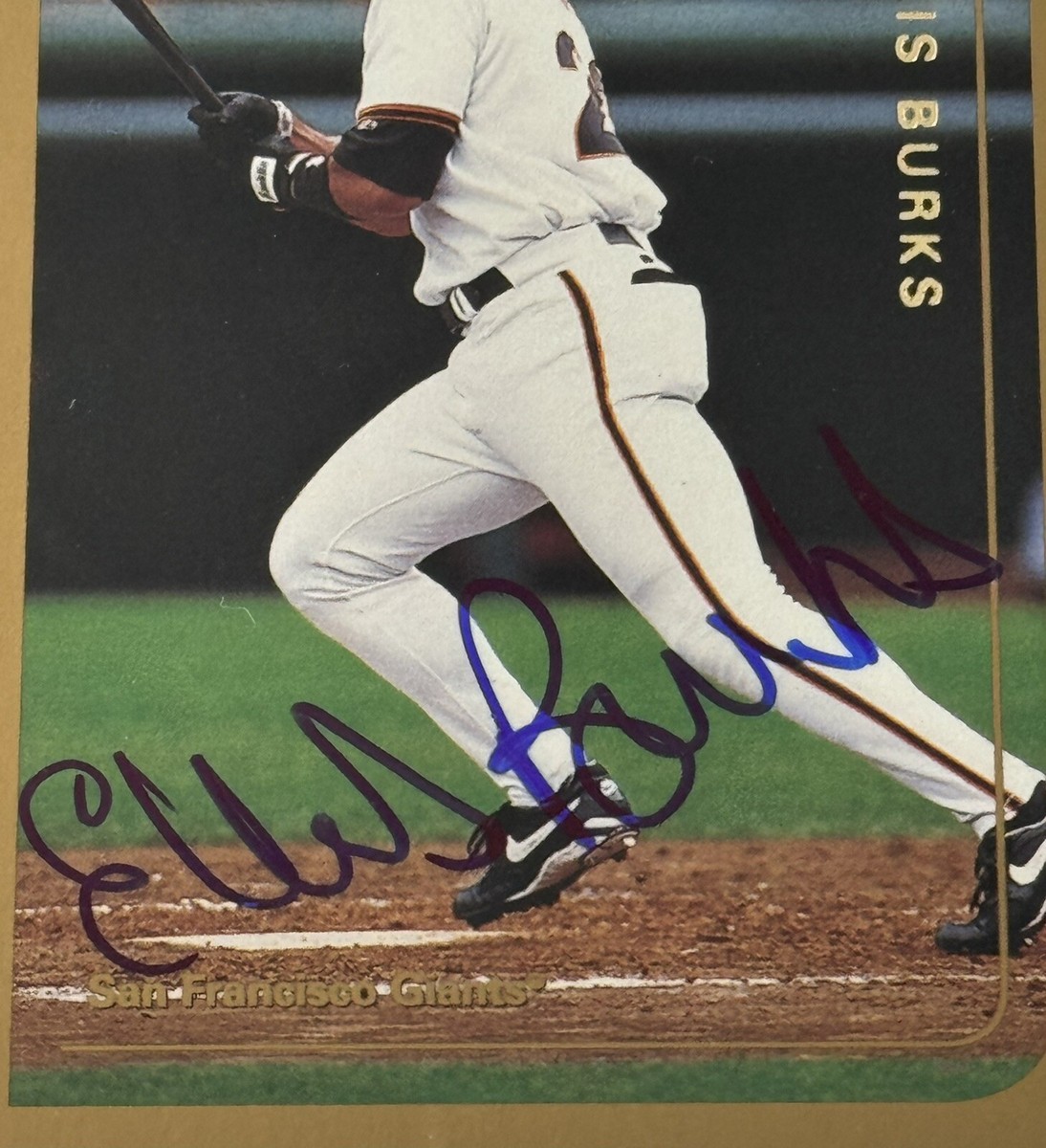 Ellis Burks 1999 Topps Authentic Signed Autograph Auto Card San