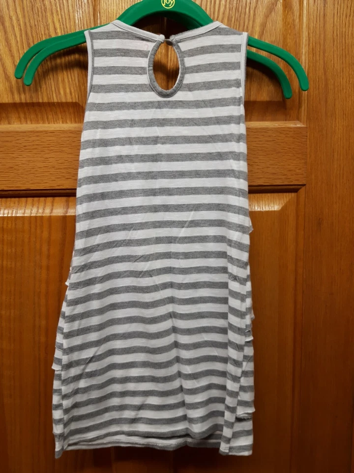 Girl's Circo Dress Size M Gray Stripe Tank Dress - Image 2 of 3