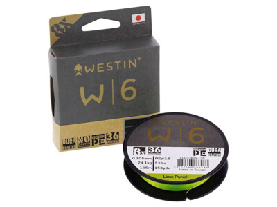 Westin W6 8 Braid Lime Punch 135m / 150yds Geflochtene Schnüre 